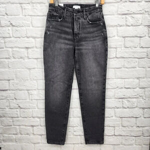 Good American Good Girlfriend High Rise Black Wash Loose in the Leg NWT Jeans 00